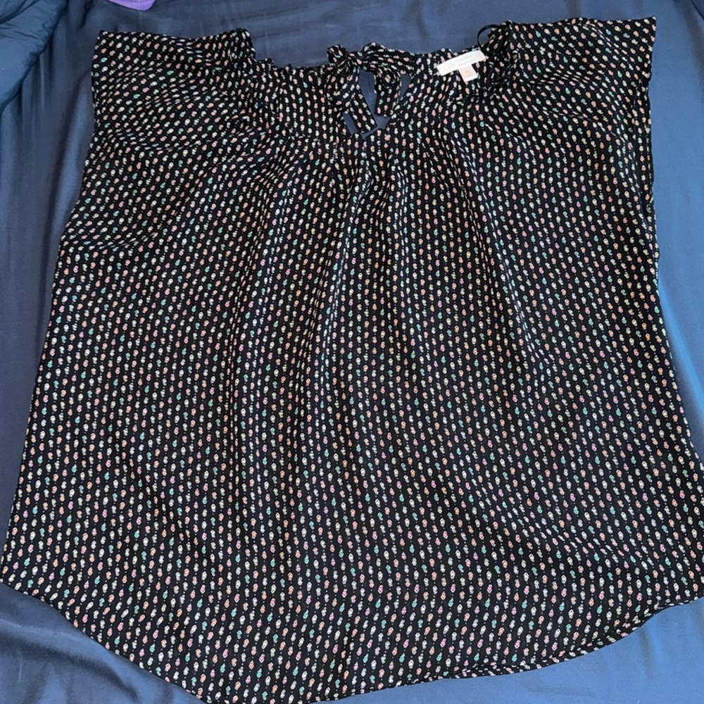 LC Lauren Conrad Pleated Scoopneck Top - Size XL